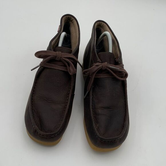 Clarks Wallabee brown leather chukka boots men’s size 10 main image 4